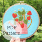 PDF Embroidery Pattern: Strawberry Plant