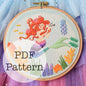 PDF Embroidery Pattern: Rainbow Mermaid
