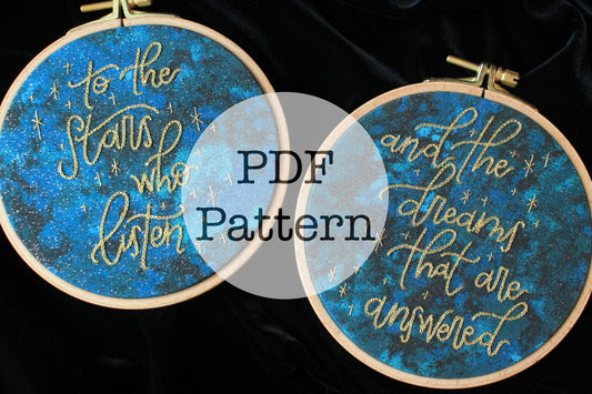 PDF Embroidery Pattern: To the Stars