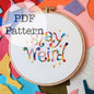 PDF Embroidery Pattern: Stay Weird