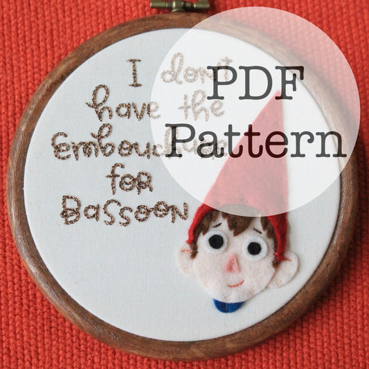 PDF Embroidery Pattern: Embouchure for Bassoon Wirt, OtGW