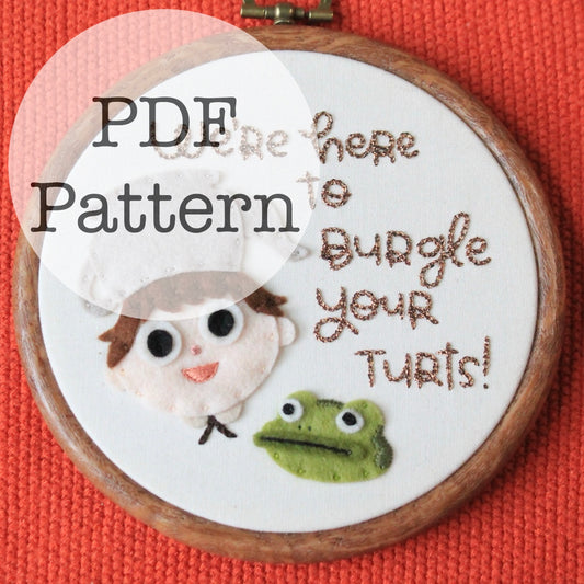 PDF Embroidery Pattern: Burgle Your Turts Greg, OtGW