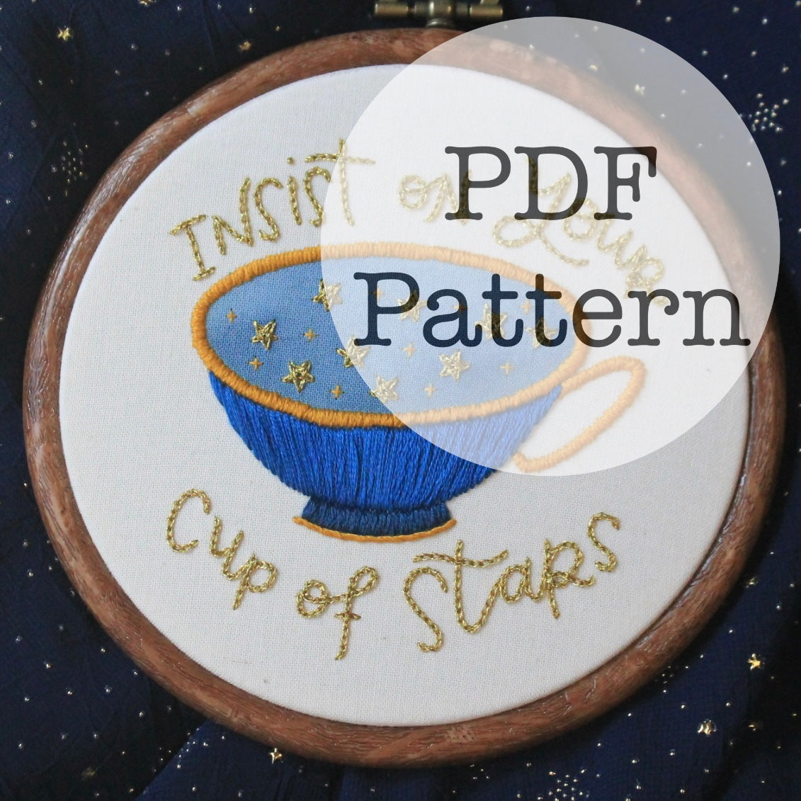 PDF Embroidery Pattern: Cup of Stars, Hill House