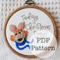 PDF Embroidery Pattern: Bean Bunny, Muppet Christmas Carol