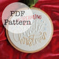 PDF Embroidery Pattern: Dreaming of a White Christmas