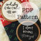 PDF Embroidery Pattern: Todd and Margo, Christmas Vacation