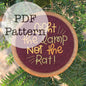 PDF Embroidery Pattern: Light the Lamp Not the Rat, Muppet Christmas Carol