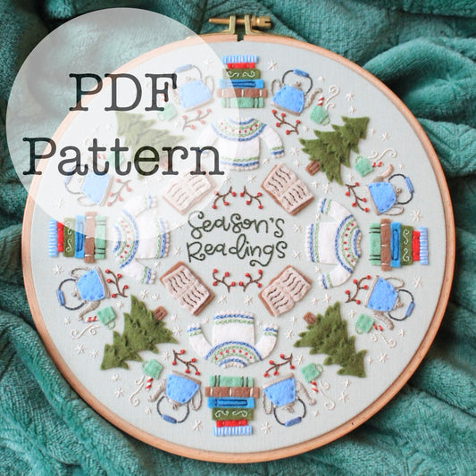 PDF Embroidery Pattern: Season's Readings Felt Mandala