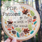 PDF Embroidery Pattern: Walk in the Woods