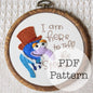 PDF Embroidery Pattern: Here to Tell the Story Gonzo, Muppet Christmas Carol