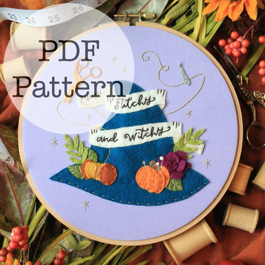PDF Embroidery Pattern: Stitchy and Witchy