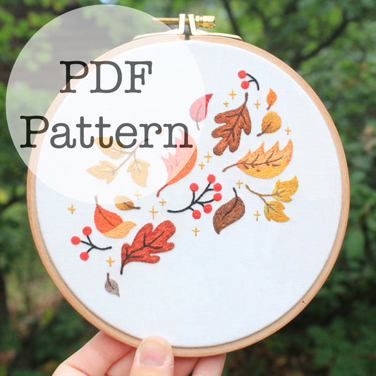 PDF Embroidery Pattern: Autumn Wind