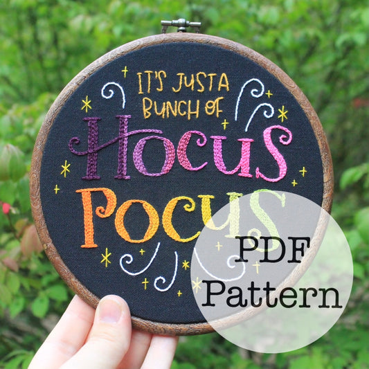 PDF Embroidery Pattern: Hocus Pocus
