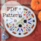 PDF Embroidery Pattern: Witchy Mandala, Halloween