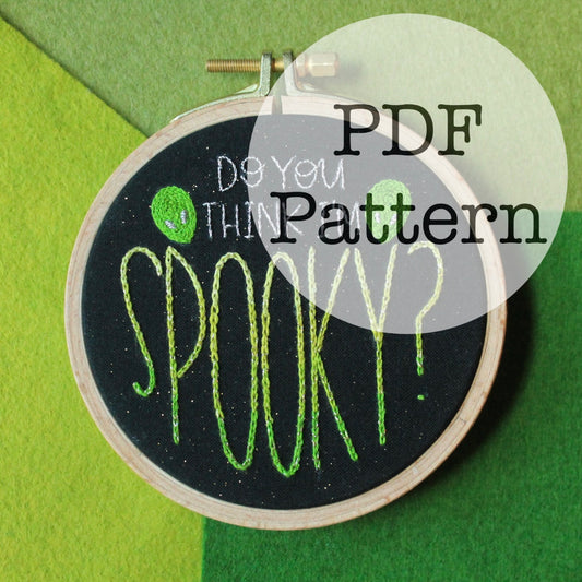 PDF Embroidery Pattern: Spooky Mulder, X-Files