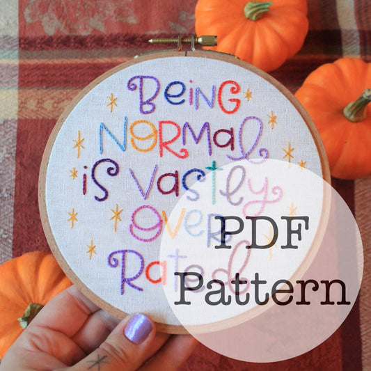 PDF Embroidery Pattern: Being Normal, Halloweentown