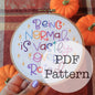 PDF Embroidery Pattern: Being Normal, Halloweentown