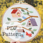 PDF Embroidery Pattern: Home Tweet Home