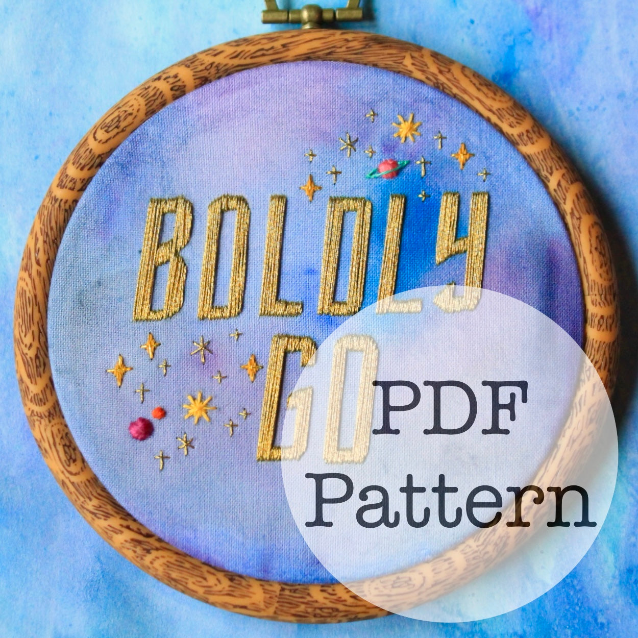 PDF Embroidery Pattern: Boldy Go, Star Trek