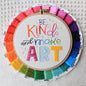 Be Kind and Make Art Hand-Embroidered Hoop